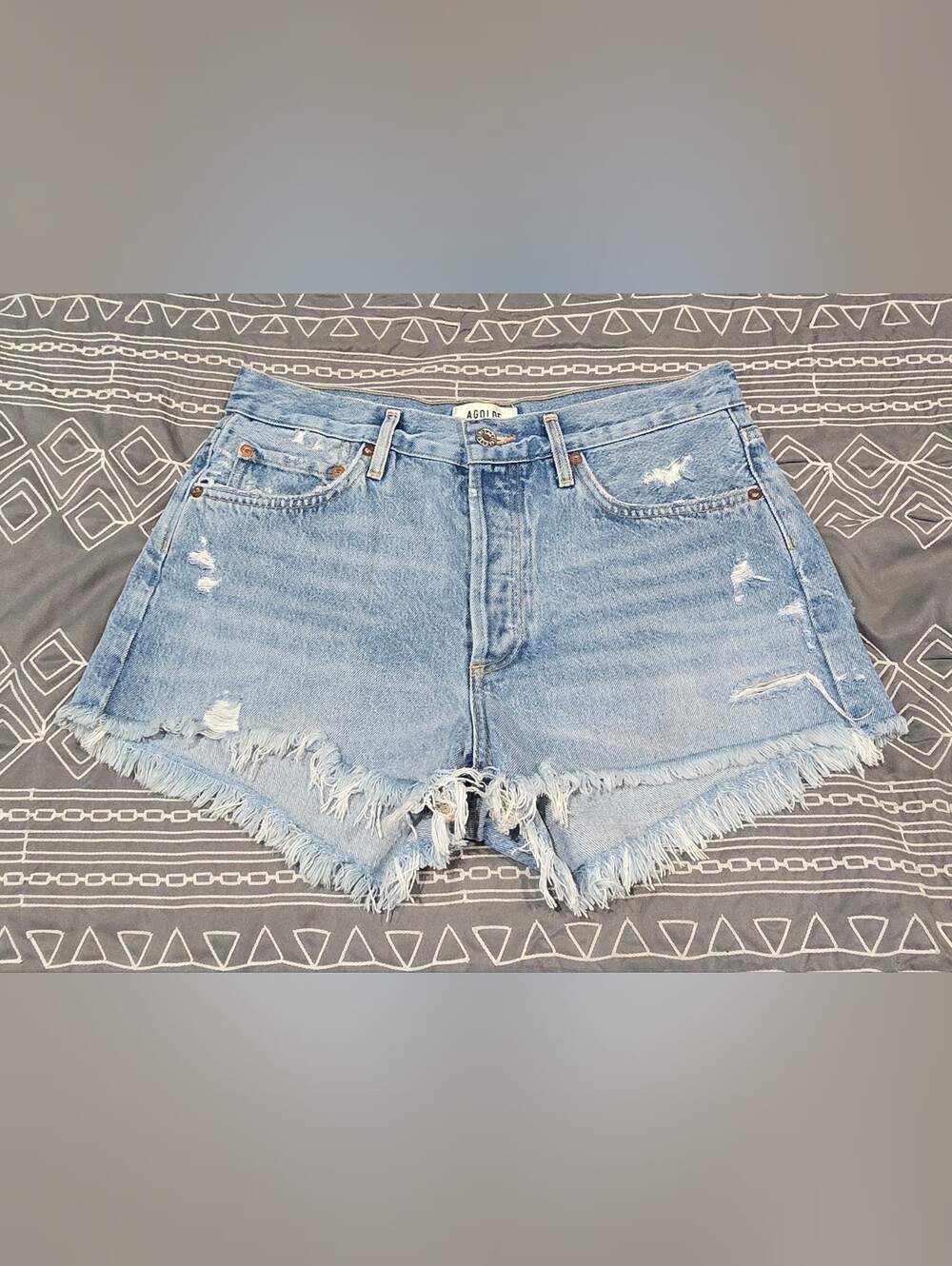 Agolde Parker Vintage Cut Off High Waisted Shorts Size 28